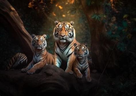 Tiger Family Stock Photos, Images and Backgrounds for Free Download