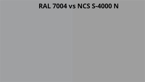 Ral 7004 Vs Ncs S 4000 N Ral Colour Chart Uk