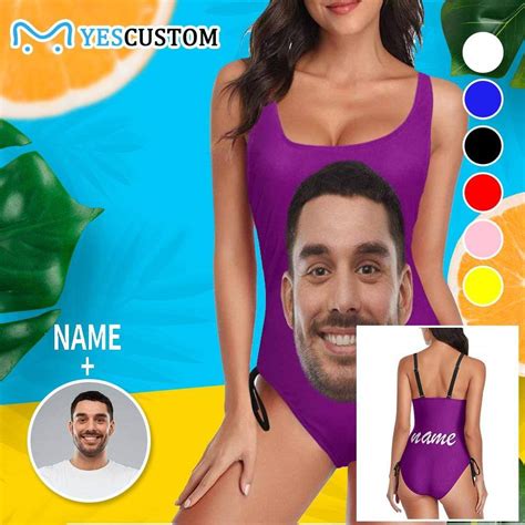 Custom Faceandname Bride Swimsuit Personalized One Piece Bathingsuit