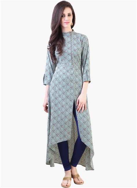 Libas Blue Printed Kurta 1899 Kurta Designs Women