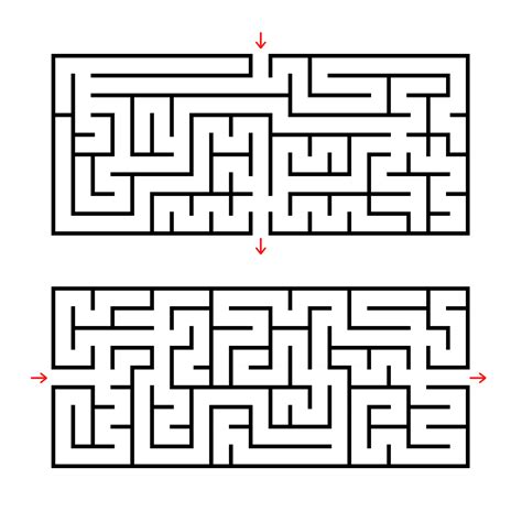 un ensemble de deux labyrinthes rectangulaires un jeu intéressant pour