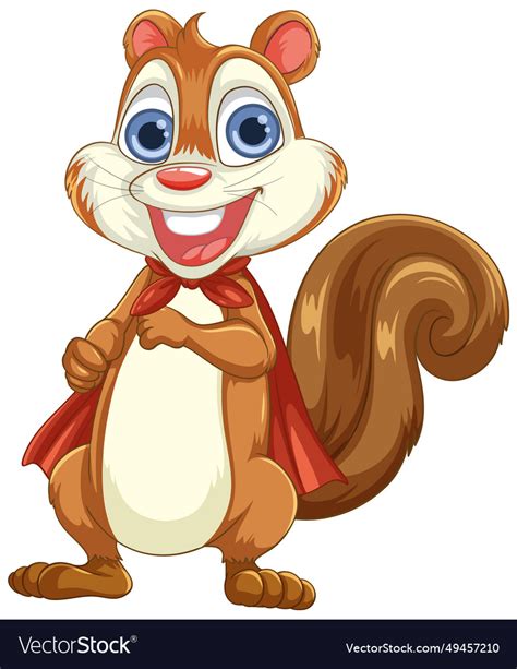 Adorable cartoon squirrel character Royalty Free Vector