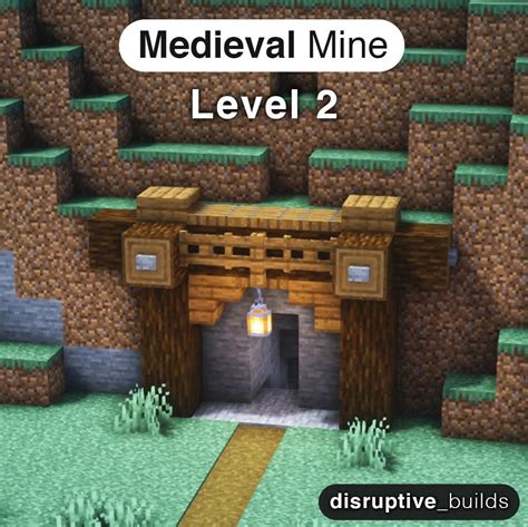 Here are 4 levels of a Medieval Mine Entrance! : r/Minecraftbuilds