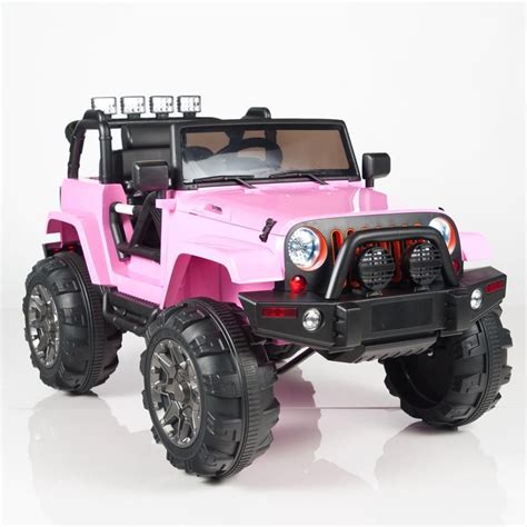 Kids 12v Jeep Ride On Style Car Power Pink Parental Rc Remote Control