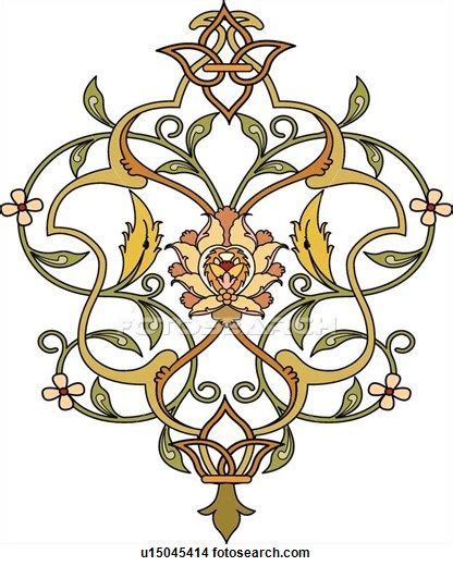 Arabesque Designs Page Stock Illustration Clip Art Buy Royalty