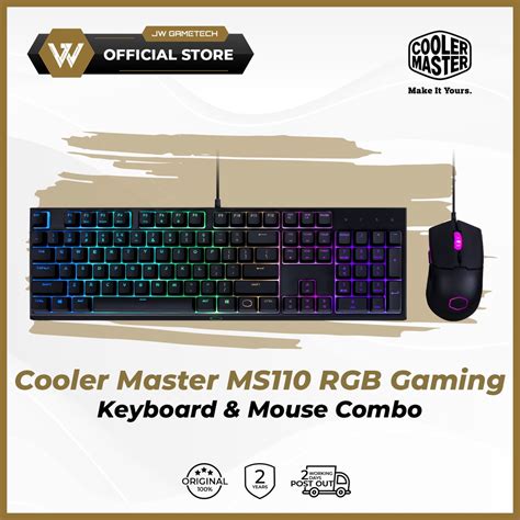 Cooler Master Masterset Ms110 Rgb Gaming Keyboard And Mouse Combo Shopee Malaysia