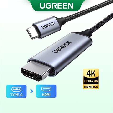 Ugreen Usb C To Hdmi Type C To Hdmi Converter Cable Thunderbolt 3 Adapter Shopee Philippines