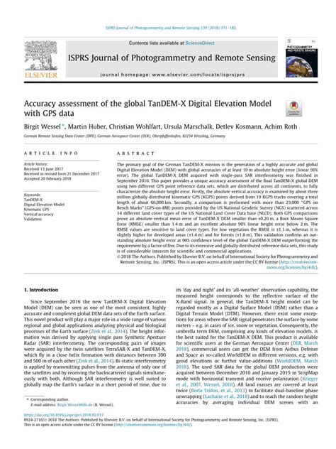 PDF ISPRS Journal Of Photogrammetry And Remote Sensing Software