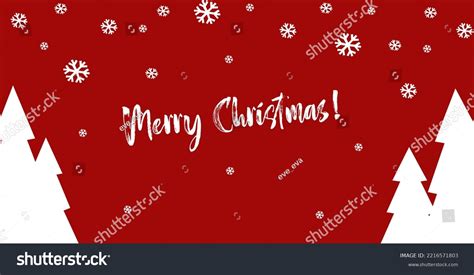 Red Merry Christmas Banner Vector Illustration Stock Vector Royalty Free 2216571803 Shutterstock