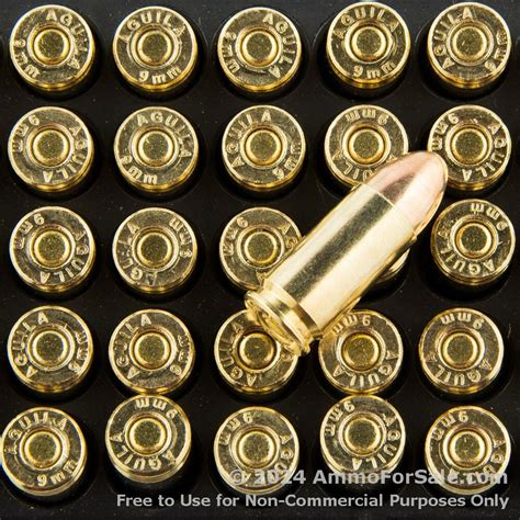 1000 Rounds Of Discount 115gr FMJ 9mm Ammo For Sale By Aguila