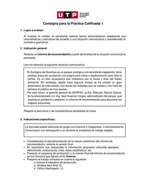 Practica Calificada Consigna Para La Pr Ctica Calificada