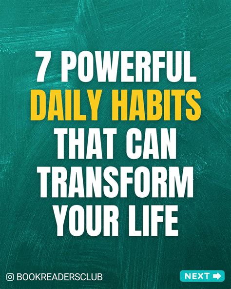 Bookreadersclub On Twitter 7 Powerful Daily Habits That Can Transform