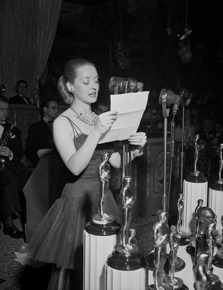 Bette Davis announcing an Oscar winner at the Biltmore Bowl | Bette ...