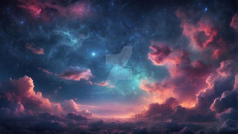 Dreamy night sky II by SAIMOOMsab on DeviantArt