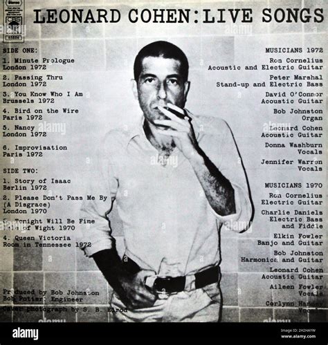 Leonard cohen 1973 hi-res stock photography and images - Alamy