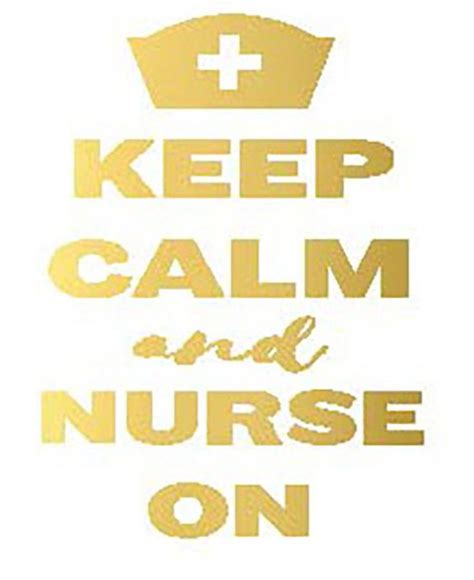 Keep Calm And Nurse On Decals 3x4inch Gold More Colors Etsy Ireland