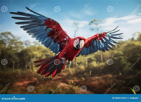 Image of a Macaw Flying in the Forest, Bird, Wildlife Animals ...