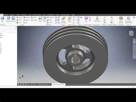 How To Design A Three Grooves Pulley V Belt Using Autocad Inventor