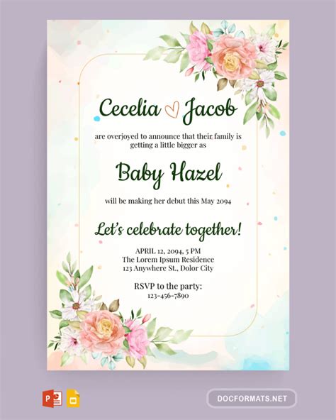 Free Editable Pregnancy Announcement Templates Docformats Net