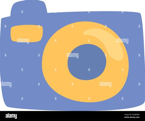 Blue Camera Illustration Vector On A White Background Stock Vector