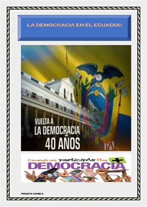 Qu Es La Democracia La Democracia En El Ecuador Resumen Historia The