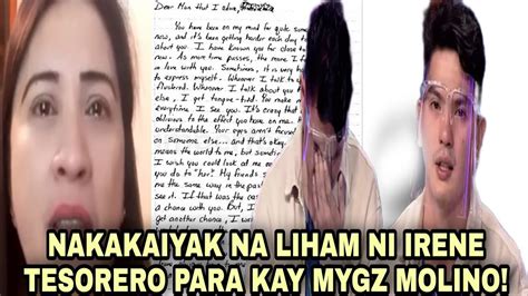 IRENE TESORERO EMOTIONAL SA KANYANG LIHAM PASASALAMAT KAY MYGZ MOLINO