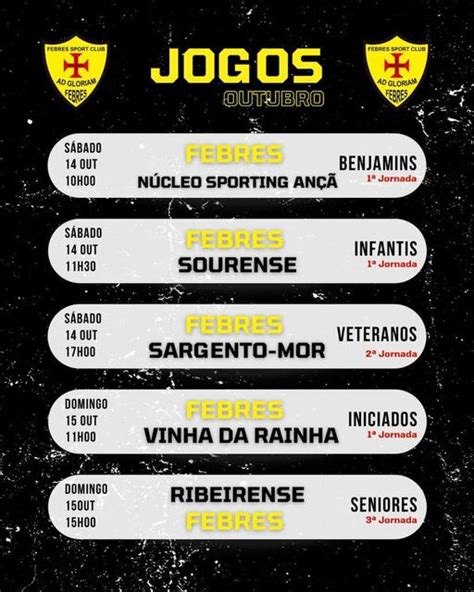 Jogos Outubro Febres Club Junta De Freguesia De Vila De Febres