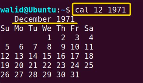 The Cal Command In Linux Practical Examples