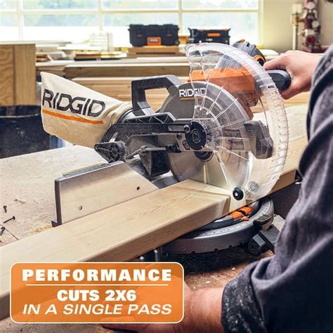 Ridgid Corded Dual Bevel Miter Saw With Led Cut Line