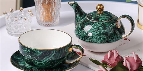 Green Tea for One Set Porcelain Teapot Set - Teasetbox.com