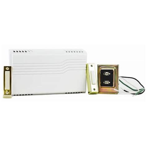 Newhouse Hardware 2-Note Wired Doorbell Chime Kit with 2 Push Buttons ...