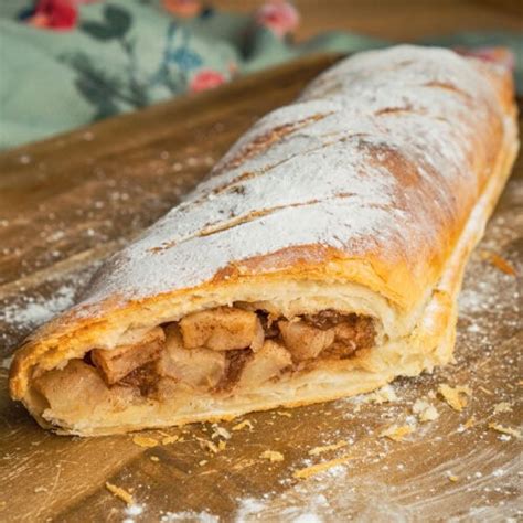 Apple Strudel With Puff Pastry Quick And Easy Dessert Recipe