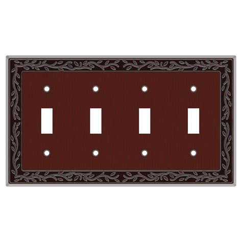 Allen Roth Coverlyn 4 Gang Toggle Wall Plate Oil Rubbed Bronze At