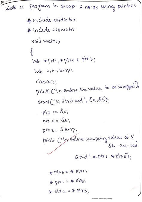 SOLUTION C Program To Swap Two Numbers Using Pointer Studypool