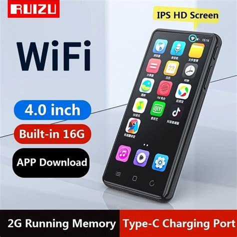 הכי חדש Ruizu H8 אנדרואיד Wifi Mp4 נגן Bluetooth 5 0 מגע מלא מסך 4 אינץ