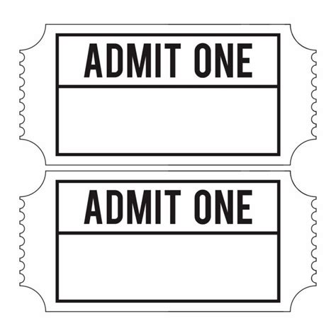 Admit One Ticket Template Printable Ticket Template Ticket Template Printable Ticket Template ...