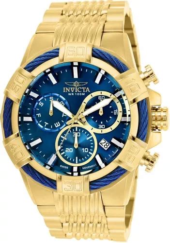 Reloj Pulsera Invicta Bolt 25866 De Cuerpo Color Dorado Para Hombre