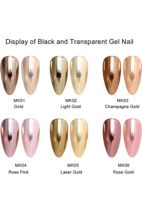 Chrome Nails Rose Gold Chrome Nail Art Metallic Nail Art Chrome Nail Powder Powder Nails