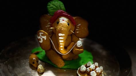 How To Make Ganesh Idol With Turmeric Powder Maida Eco Friendly