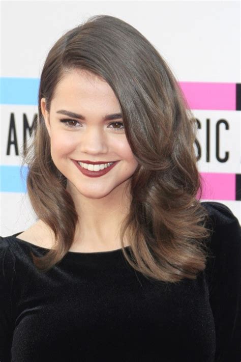 Maia Mitchell Wavy Medium Brown Side Part Hairstyle Steal Her Style