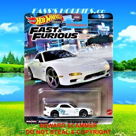 HOT WHEELS PREMIUM FAST AND FURIOUS MAZDA RX FD WHITE JDM RUBBER TYRE Shopee Malaysia