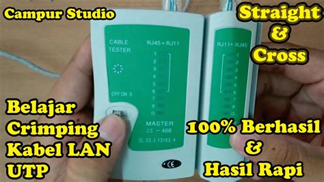 Cara Crimping Kabel Utp Straight Cross Lan Mudah Cepat Youtube