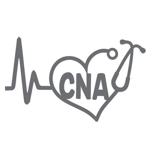 Heartbeat Cna For Certified Nursing Assistant Vinyl Graphic Decal By