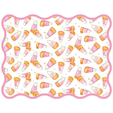 Pink Candy Corn Posh Die Cut Placemats Rosannebeck Collections