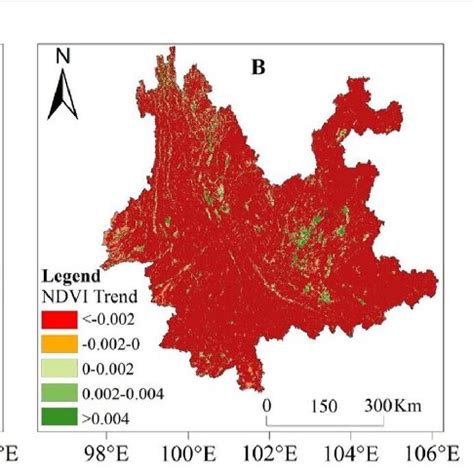 Spatial Change And Significance Test Distribution Of NDVI In Yunnan