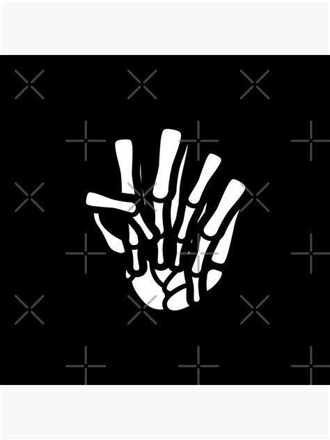 "Skeleton Hand Fist Hand Sign" Poster for Sale by MOULEOFFICIAL | Redbubble