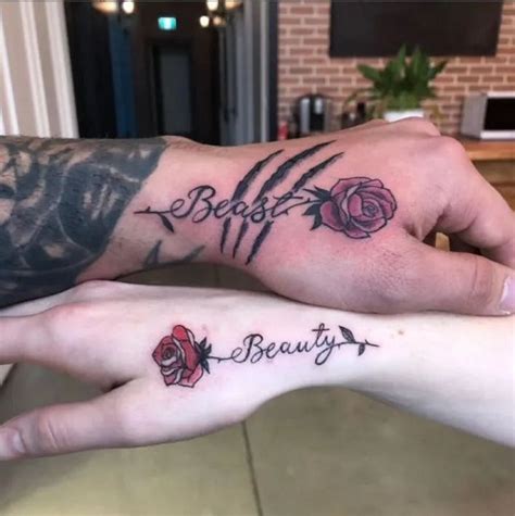 matching couple tattoos  represent everlasting love tattoosofasia