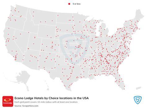 Number of Econo Lodge Hotels by Choice locations in the USA in 2023 ...