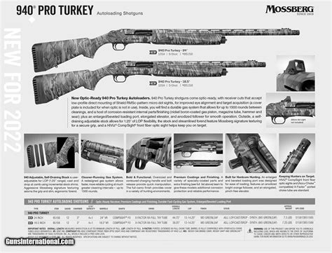 Mossberg 85156 940 Pro Turkey 12 Gauge With 24 Barrel 3 Chamber 4 1