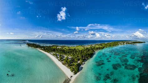 Aerial Of Home Island Cocos Keeling Islands Australian Indian Ocean